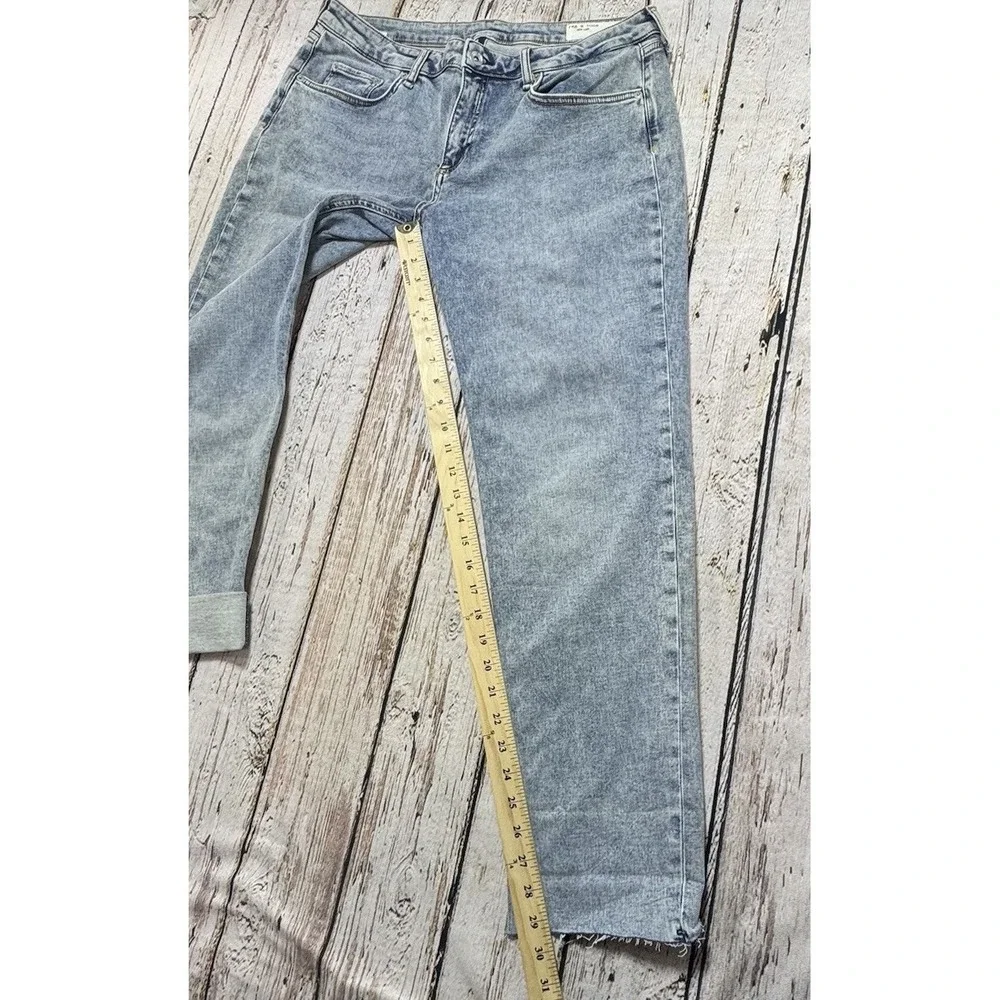 Rag & Bone Dre Low Rise Boyfriend Jeans Womens 31 Stretch Blue Made in USA